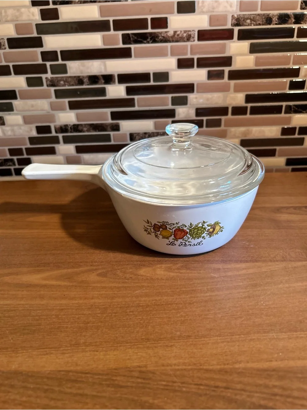 Corningware white saucepan